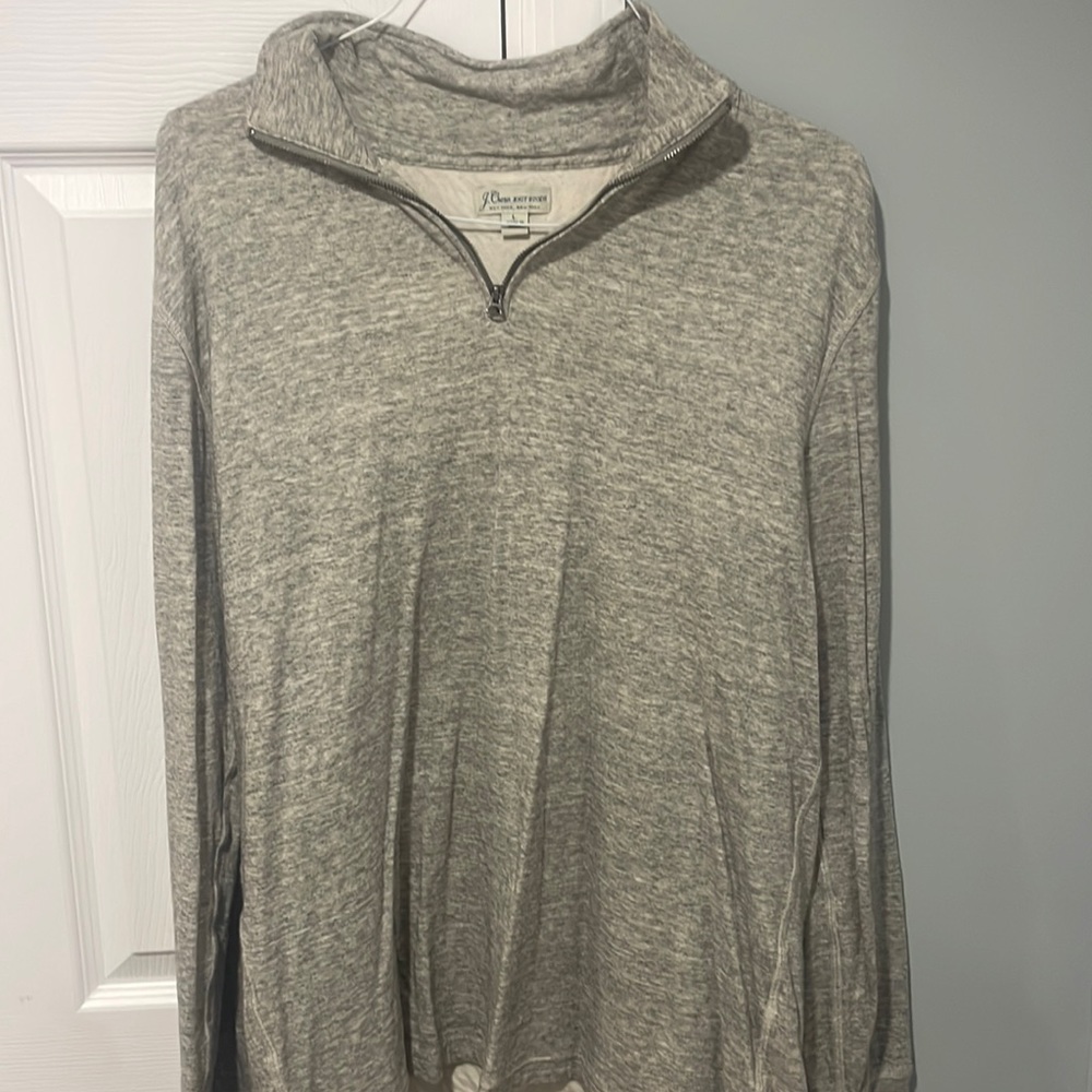 J.Crew half zip size large gray sweater